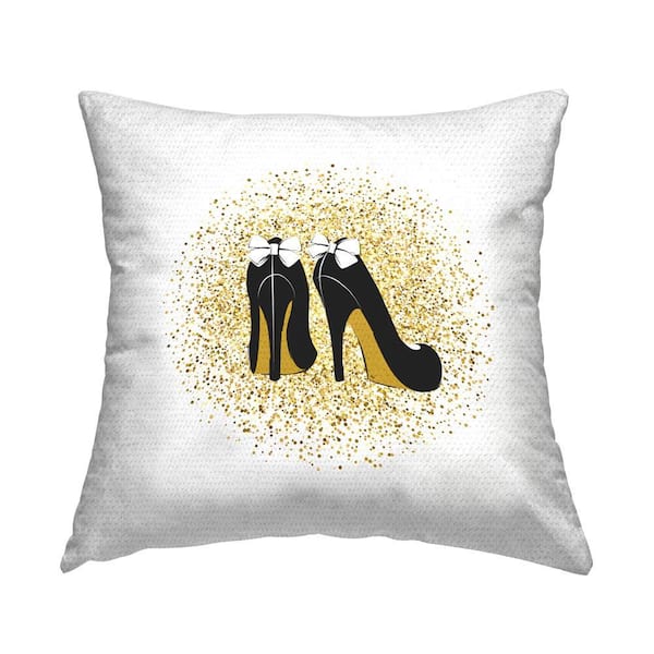 Stupell Industries Glimmer Bow Heels Outdoor Printed Throw Pillow by Martina Pavlova