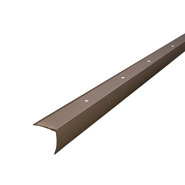 1-1/8 in. x 72 in. Aluminum Amber Fluted Stair Edge