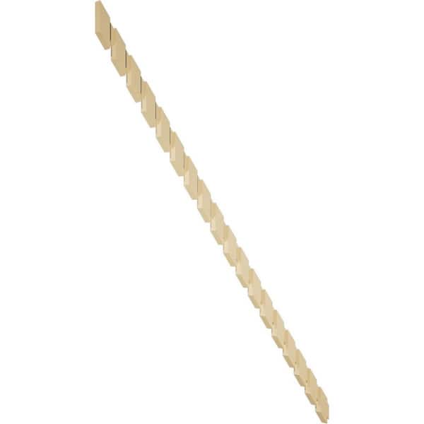 Ekena Millwork 1 in. D x 3 in. W x 90 in. L Primed Polyurethane Panel Moulding