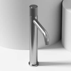 Apollo Single Handle Single-Hole Bathroom Vessel Faucet in Brushed Nickel