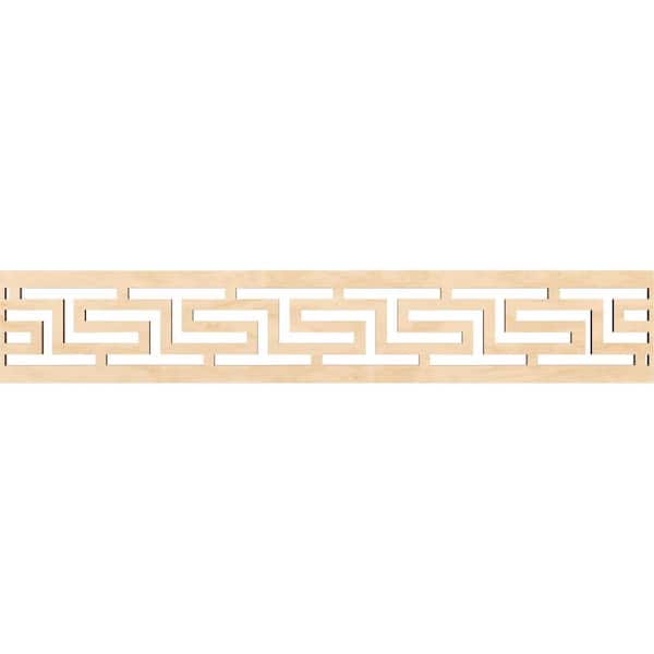 Ekena Millwork Tulum Fretwork 0.375 in. D x 46.625 in. W x 8 in. L Birch Wood Panel Moulding