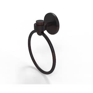 Satellite Orbit One Collection Towel Ring with Groovy Accent in Venetian Bronze