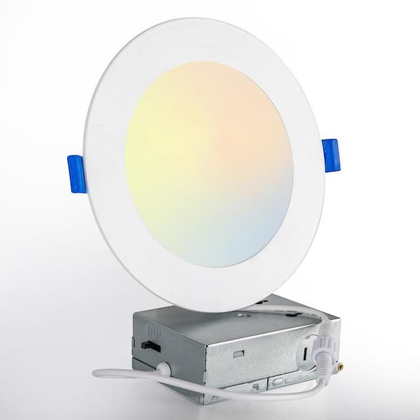 ELECWISH 4 in. Selectable CCT Canless Integrated LED Recessed Light Kit 650 Lumens Dimmable