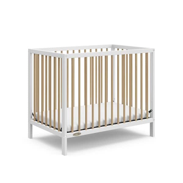 Graco Teddi White with Driftwood 4-in-1 Convertible Mini Crib