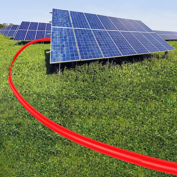 20 ft. Solar Panel Extension Cable 10AWG Solar Extension Cable Wire with Female and Male Black Plus Red (Set of 2)