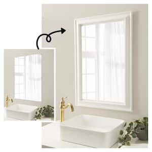 Mirror Makeover Parlor White 17.25 in. W x 27.25 in. H Bathroom Mirror Frame Border Kit-Fits a 16x26 mirror