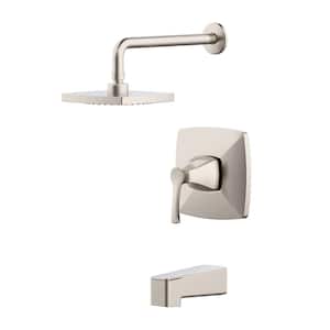 Calandine Single-Handle 1-Spray Tub and Shower Faucet in Brushed Nickel (Valve Included)