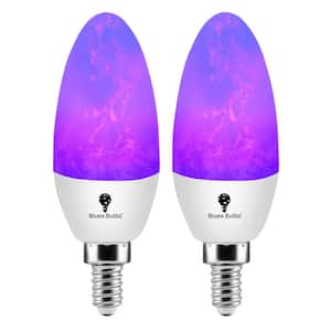 25-Watt Equivalent B11 Decorative  LED Light Bulb in Purple (2-Pack)