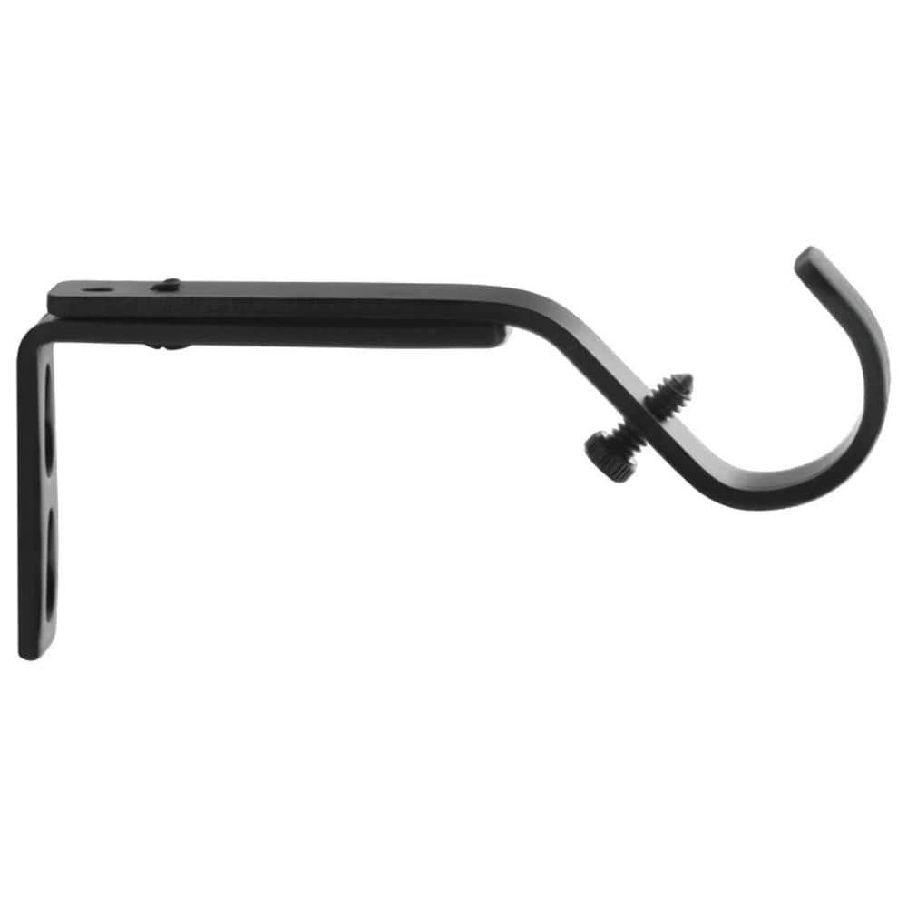 Buy Mix And Match 1 In Single Curtain Rod Bracket In Matte Black 2