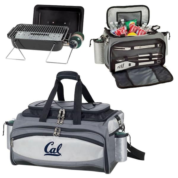 Picnic Time Vulcan Cal Berkley Tailgating Cooler and Propane Gas Grill Kit with Digital Logo