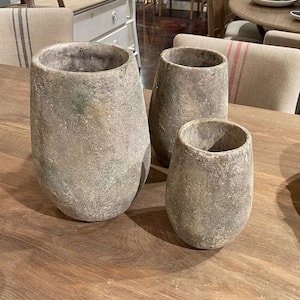 Distressed Grey Vase