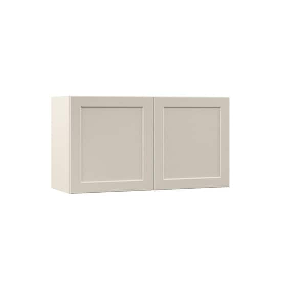 Hampton Bay Designer Series Melvern 33 in. W 12 in. D 18 in. H Assembled Shaker Wall Kitchen Cabinet in Cloud