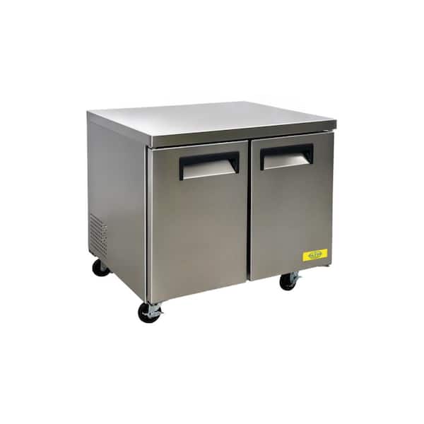36.2 in. 8 cu. ft. NSF Commercial Worktop Refrigerator EUC36R Stainless