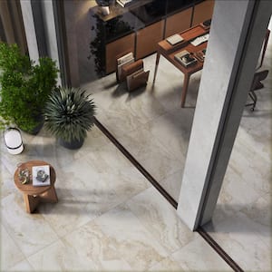 Livingstyle Travertino 18 in. x 36 in. Matte Porcelain Floor and Wall Tile (13.5 sq. ft./Case)