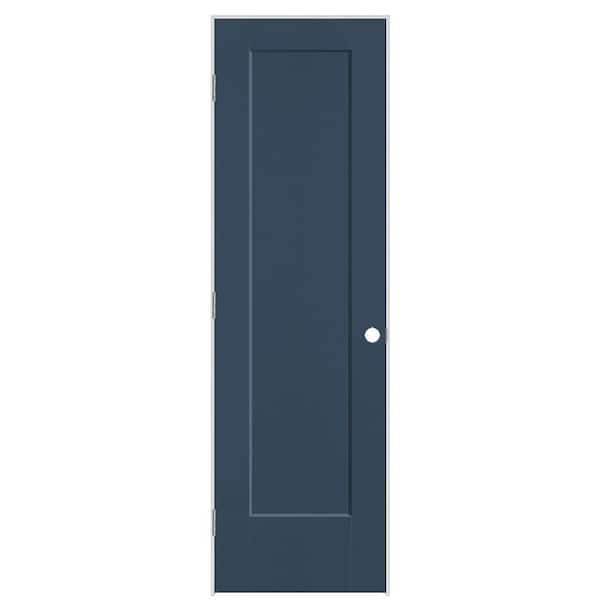 Masonite 24 in. x 80 in. 1-Panel Lincoln Park Right-Hand Hollow Core Night Tide Molded Composite Single Prehung Interior Door
