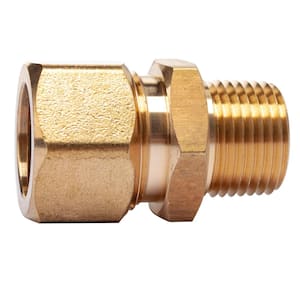 5/8 in. O.D. Comp x 3/8 in. MIP Brass Compression Adapter Fitting (5-Pack)