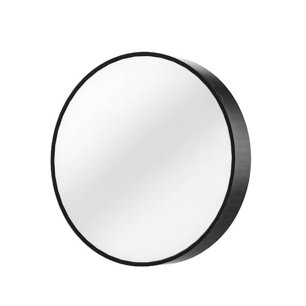 Aosspy Modern 30 in. W x 30 in. H Round Aluminum Medicine with