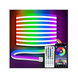 32.8 Ft. Music Sync Flexible RGB Neon Rope Lights Color Changing, Control with App/Remote Multiple Modes IP67 Waterproof