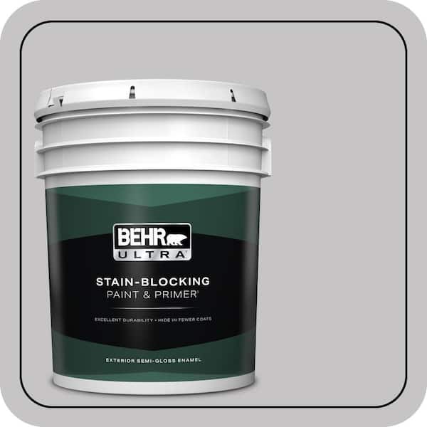BEHR ULTRA 5 gal. #T15-6 Dreamscape Gray Semi-Gloss Enamel Exterior Paint & Primer
