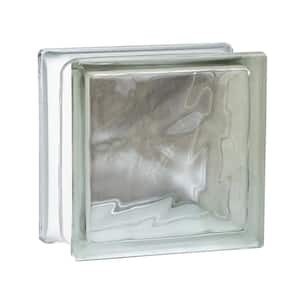 Nubio 4 in. Thick Series 6 in. x 6 in. x 4 in. (8-Pack) Wave Pattern Glass Block (Actual 5.75 x 5.75 x 3.88 in.)