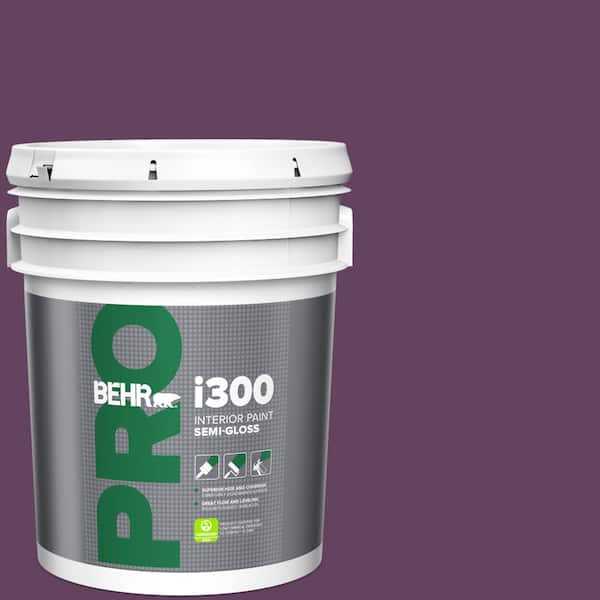 BEHR PRO 5 gal. #BIC-36 Grape Fizz Semi-Gloss Interior Paint