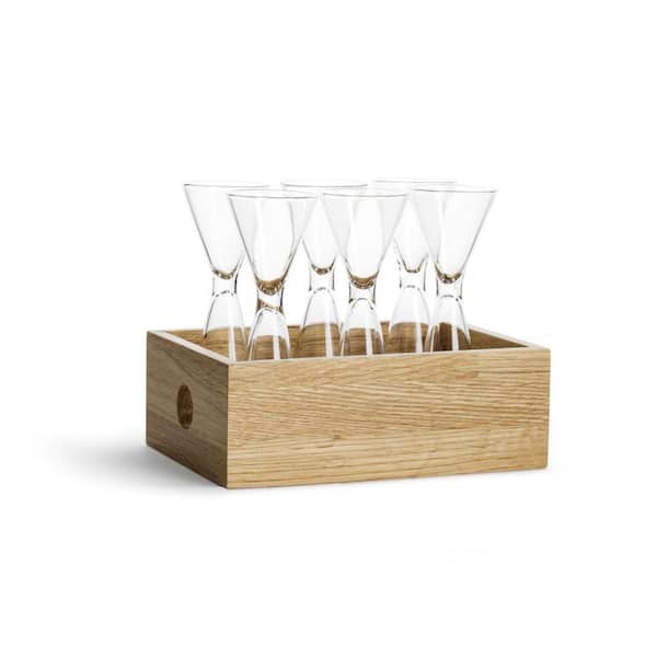 Sagaform Nature Shot Glass Set with Storage Box (6-Pack)
