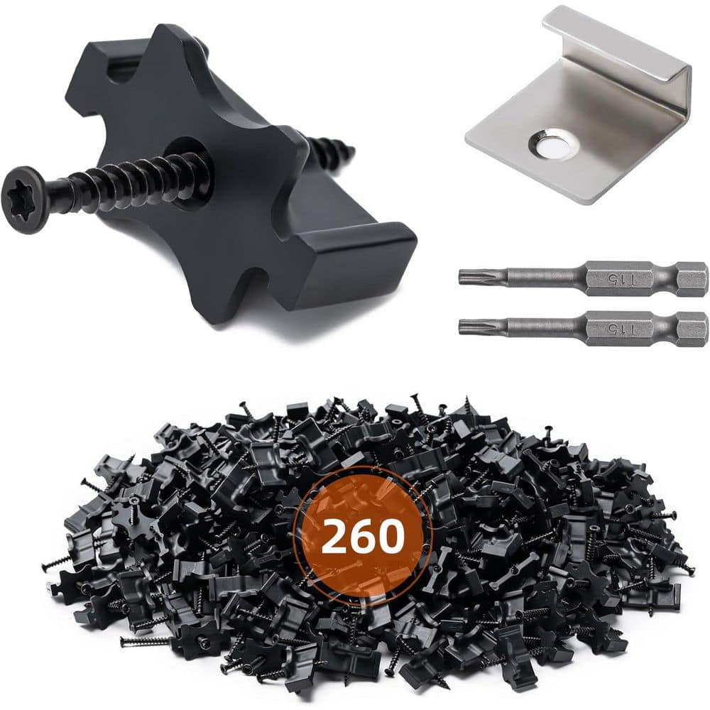 Nylon Deck Fasteners with Pre-Installed Screws and Starter Clips (260-Pack) for Composite Grooved Decking price history on PriceWatchPro