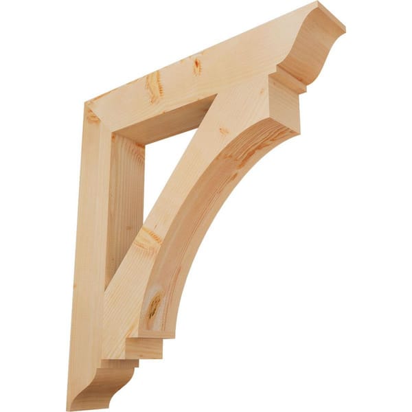 Ekena Millwork 5.5 in. x 40 in. x 36 in. Douglas Fir Imperial Traditional Smooth Bracket