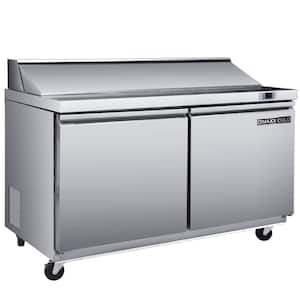 48.4 in. 13.77 cu. ft. 2-Door Refrigerated Sandwich and Salad Prep Station, in Stainless Steel