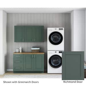Richmond Aspen Green Plywood Shaker Stock Ready to Assemble Kitchen-Laundry Cabinet Kit 24 in. x 84 in. x 54 in.