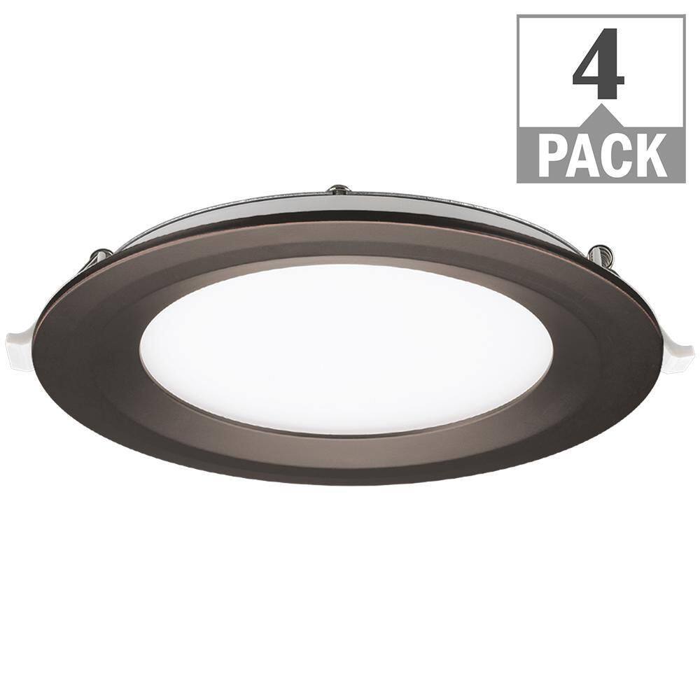 6 in. Canless Integrated LED Recessed Light Oil Rubbed Bronze Trim Kit 900l