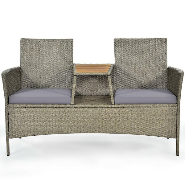 Rattan tete a tete loveseat new arrivals