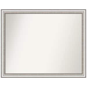 Salon Silver Narrow 30.5 in. W x 24.5 in. H Non-Beveled Bathroom Wall Mirror in Silver