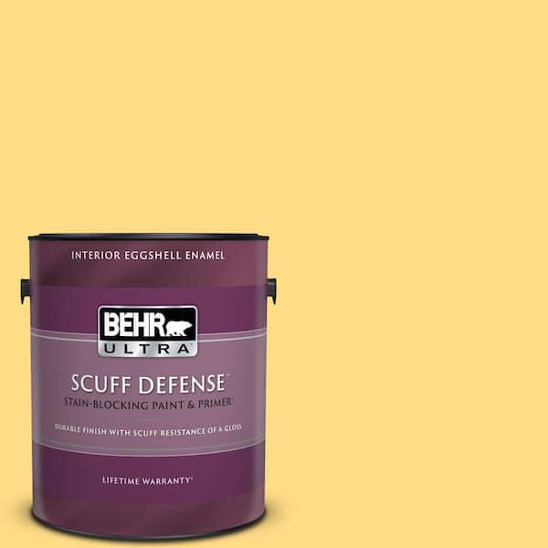 BEHR ULTRA 1 gal. #340B-5 Yellow Brick Road Extra Durable Eggshell Enamel Interior Paint & Primer