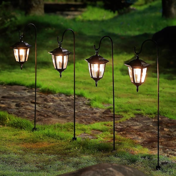 Dynaming 2 Pack Solar Hanging Lights Outdoor, Solar Powered Garden Decorative La - View #6