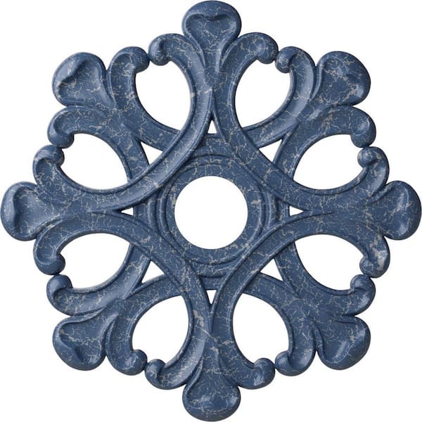 Ekena Millwork 1 in. x 20-7/8 in. x 20-7/8 in. Polyurethane Angel Ceiling Medallion, Americana Crackle