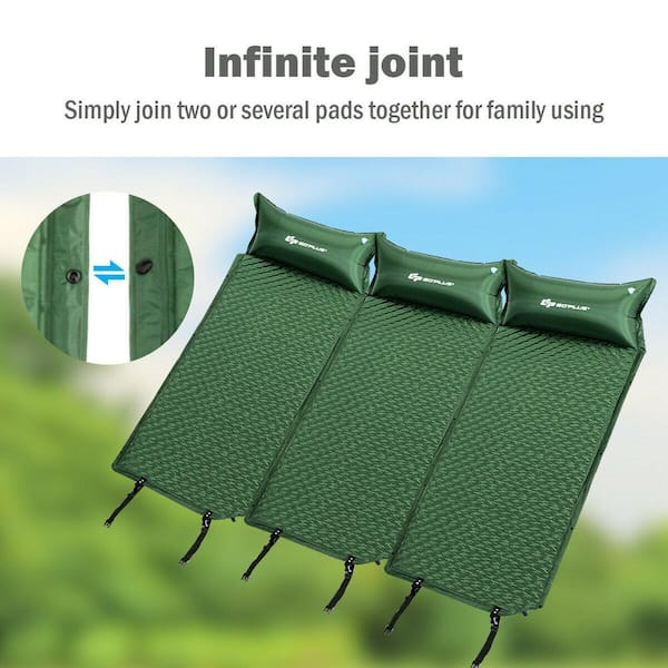 Outdoor Gonflable Matelas isolant Knoll Camping Tapis 183x50x5 Cm Incl Sac Pompe