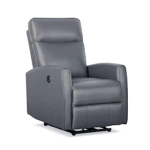 Lucca Gray Leather Standard (No Motion) Recliner with Power Reclining