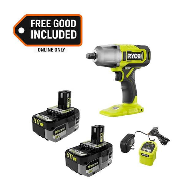 ONE+ 18V Lithium-Ion HIGH PERFORMANCE Kit w/ 4 Ah Battery, 6 Ah Battery, Charger, & FREE ONE+ Cordless Impact Wrench