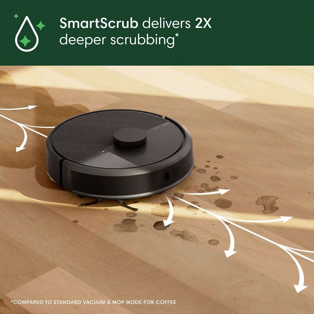 Roomba 105 Combo 13.2 in. Robotic Vacuum and Mop with Smart Navigation in Black