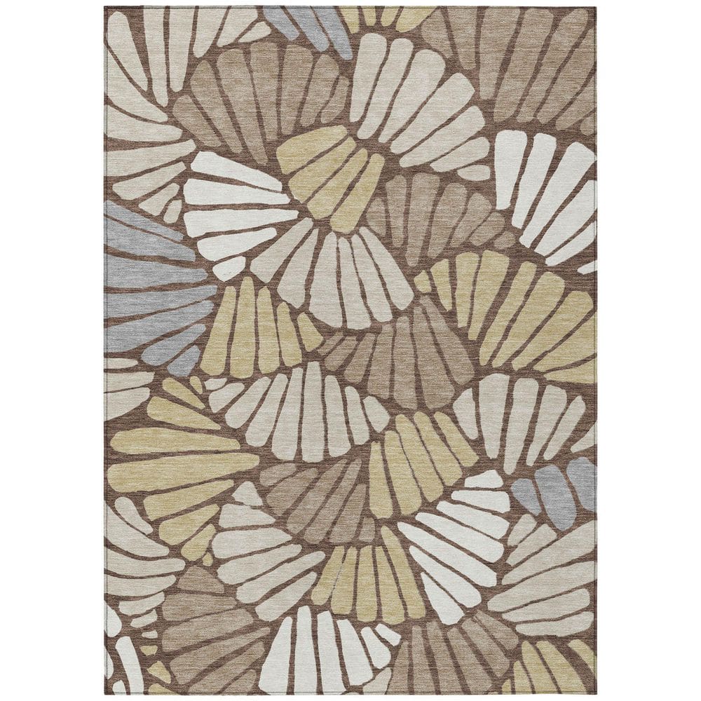 Chantille Machine Washable Indoor/Outdoor Abstract ACN2384 Chocolate 3 ft. x 4 ft. Area Rug price history on PriceWatchPro