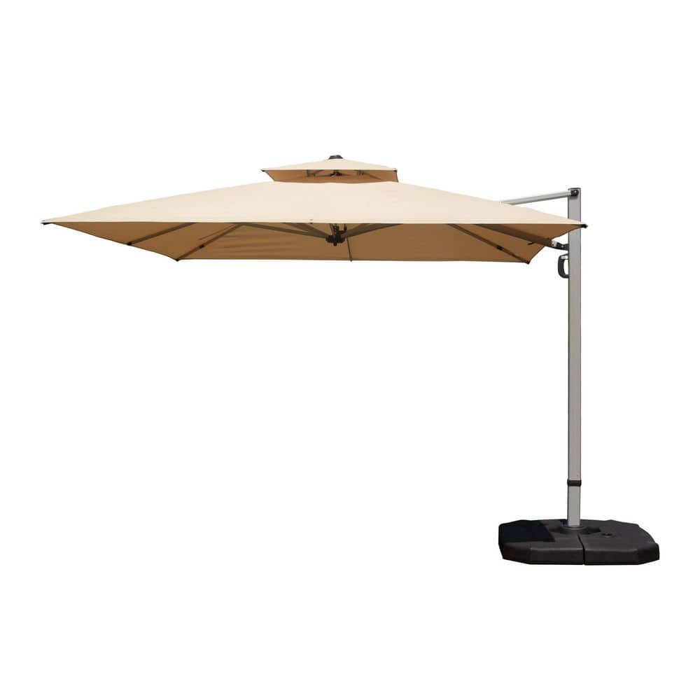 10 ft. X 10 ft. Square Cantilever Patio Umbrella with Center Pole in Beige (Base Not Included) price history on PriceWatchPro