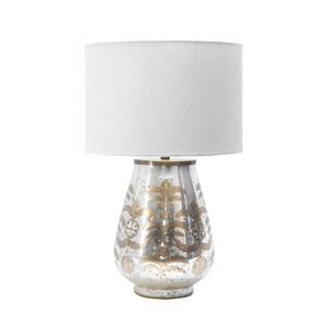 Winslow 24 in. Silver Contemporary Table Lamp with Shade