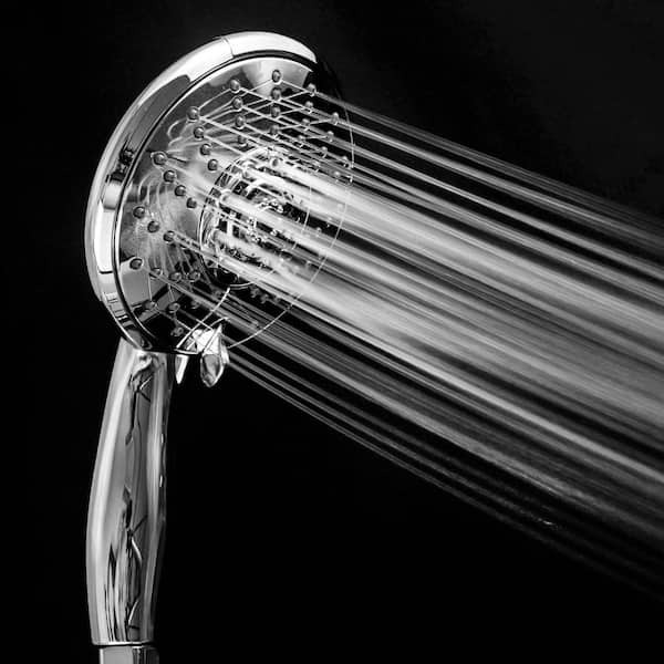 Double Rain Shower Set 5-Spray Patterns 5 in. Wall Mounted Round Spa Dual Shower Heads in Chrome