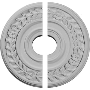 16-1/4 in. x 3-5/8 in. x 1 in. Wreath Urethane Ceiling Medallion, 2-Piece (Fits Canopies up to 5-1/2 in.)