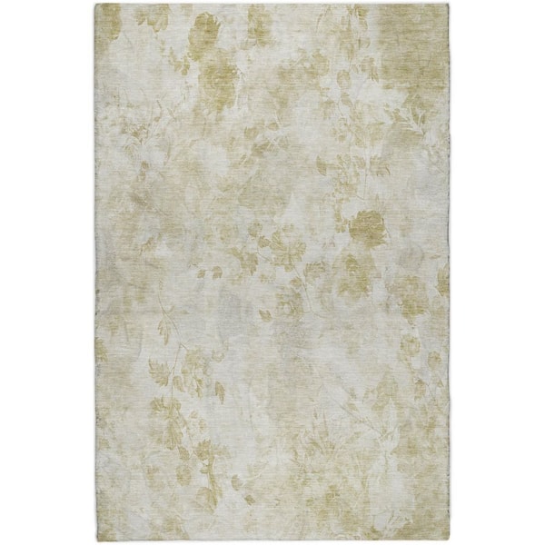 Dream Shag Premium Machine Washable Abstract ADS724 Khaki 10 ft. x 14 ft. Area Rug