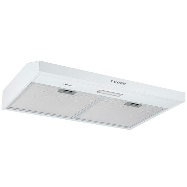Ancona 30 in. 110 CFM Convertible Under-Cabinet Range Hood in White with LED Lights