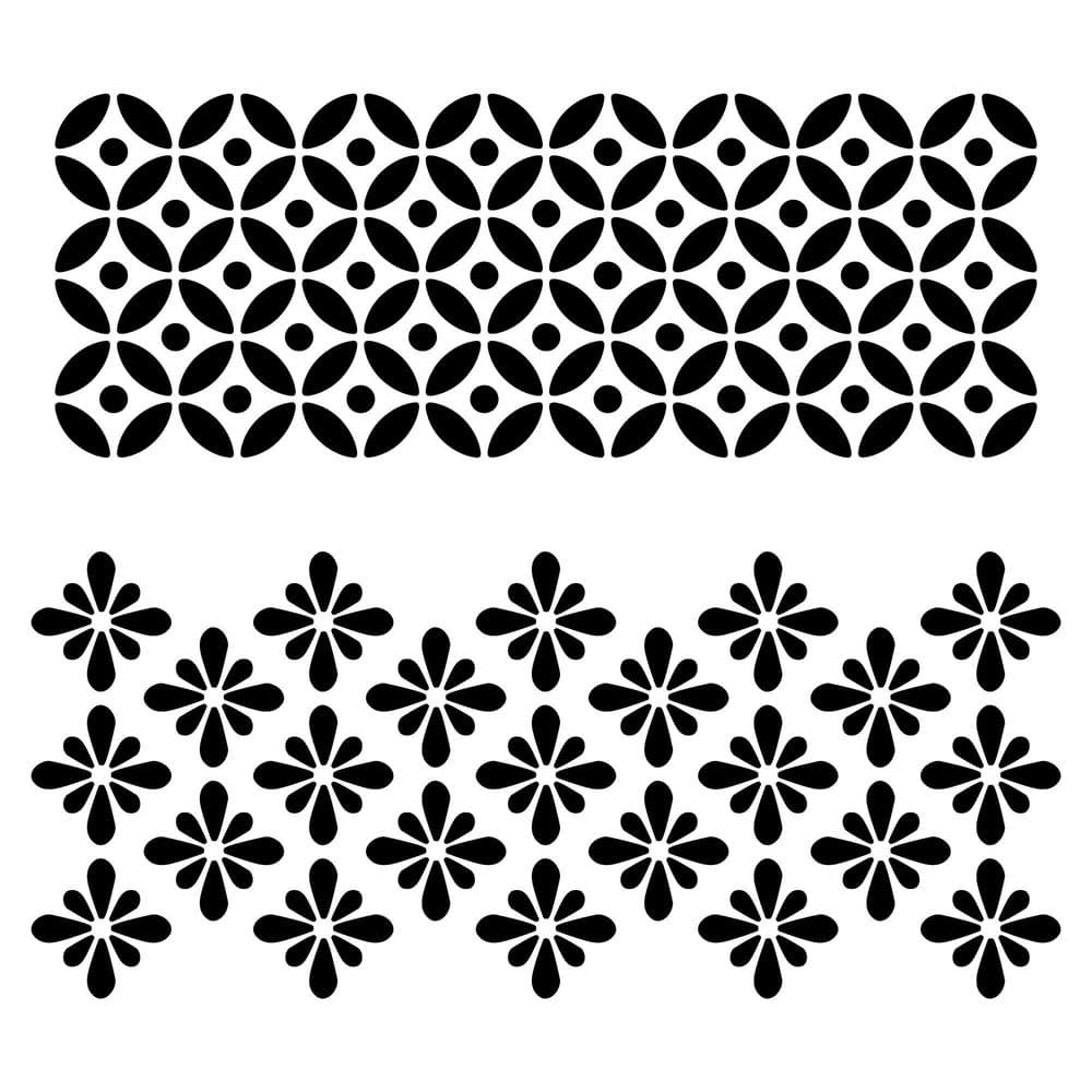 Designer Stencils Circle Flower Motif Stencil Free Bonus Stencil