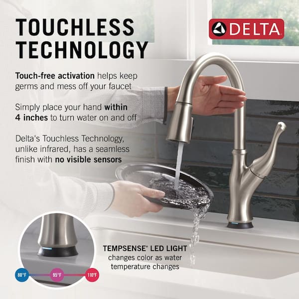 Delta Ophelia Touch2O Touchless Spotshield Stainless 16.25 in