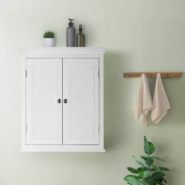 Teamson Home Glancy 20-in x 24-in x 7-in White Bathroom Wall Cabinet